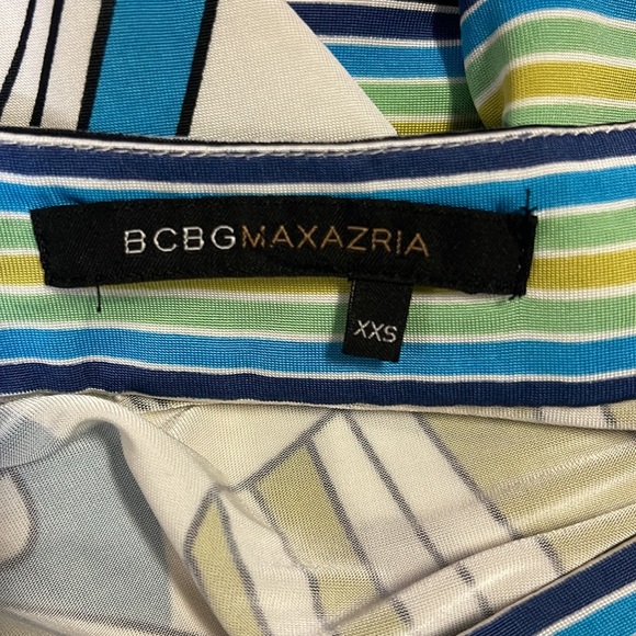 BCBGMaxazria Multicolored Sleeveless Abstract Print Dress XXS - Picture 5 of 5